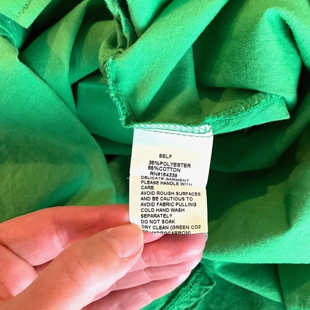 Revolve SNDYS Bello Button Down Shirt Green Size 2 XS Button Up Collared - Picture 8 of 9